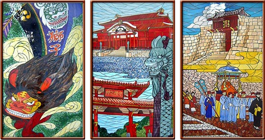 冲绳单轨那霸机场区域艺术瓷砖