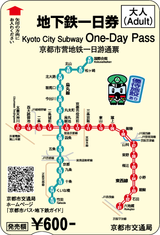 京都地铁成人一日乘车券