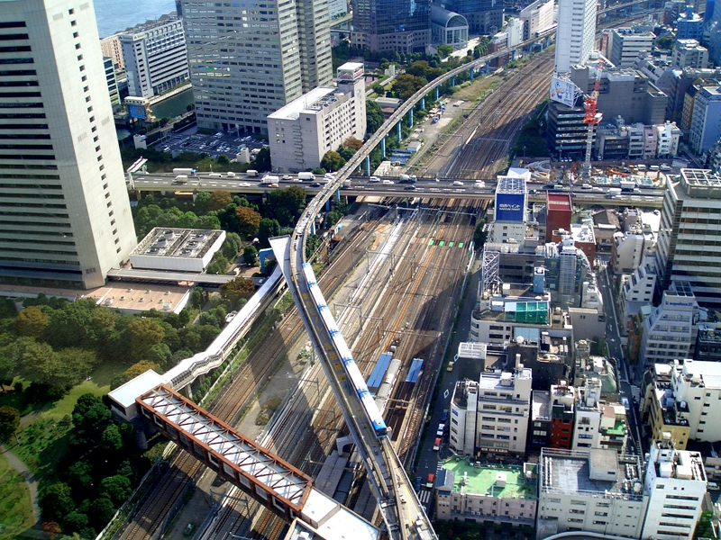 从空中俯看浜松町站南侧