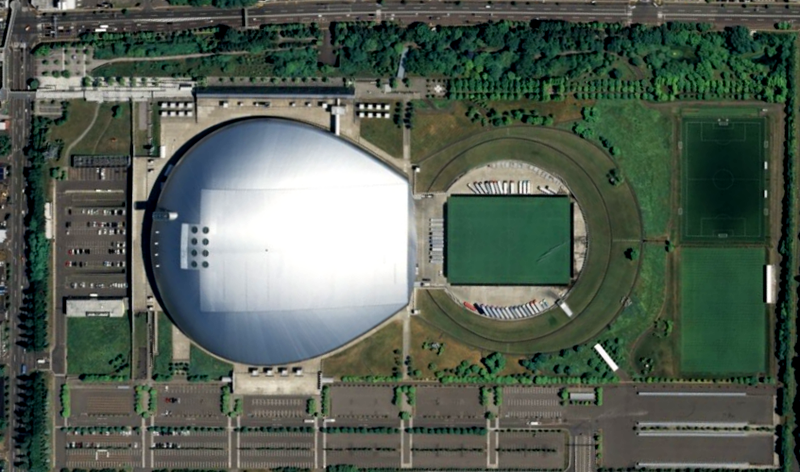 札幌穹顶体育场卫星图