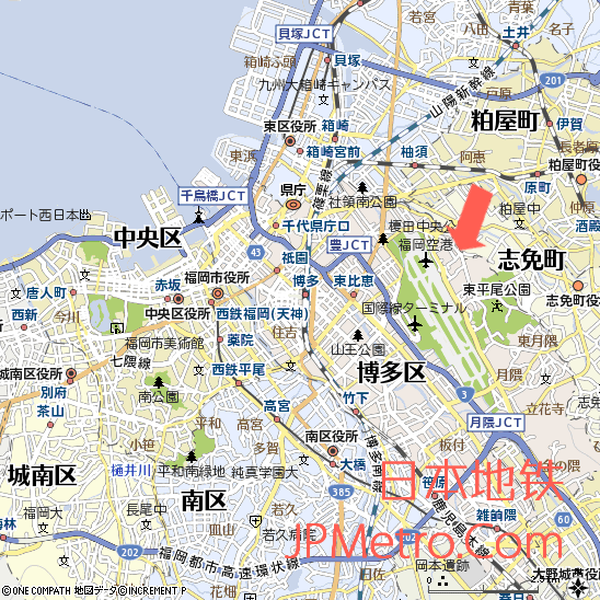 福冈机场周边地图