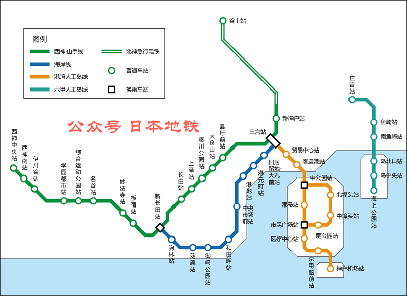 神户地铁线路图