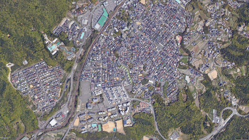 神户市北部郊区卫星图